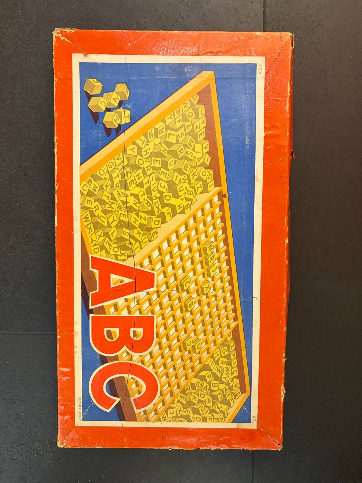 Vintage ABC Letterspel - Houten Blokjes en Rooster, Een of twee spelers, Ophalen of Verzenden, Gebruikt