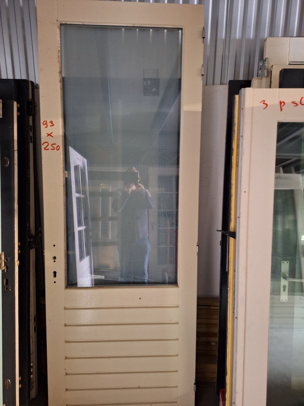 te koop schuurdeur, Deurkozijn, Nieuw, 150 tot 225 cm, Inclusief glas