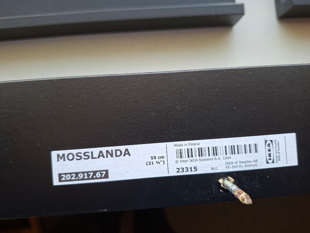 4 stuks wandplankjes - merk Ikea Mosslanda, Ophalen, Gebruikt