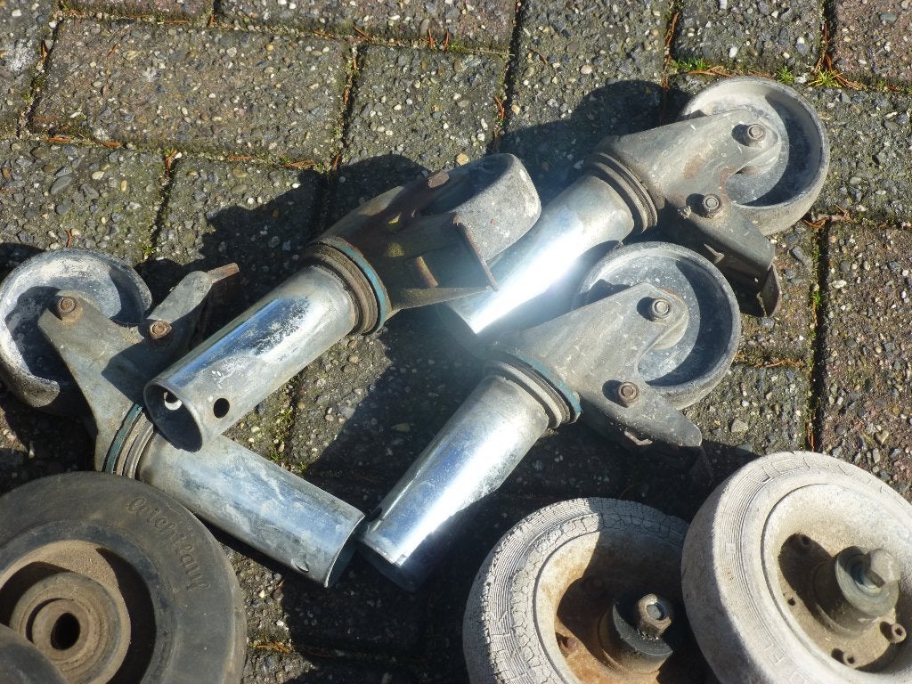 Steigerwielen en rubber wielen bokwielen, Ophalen, Gebruikt