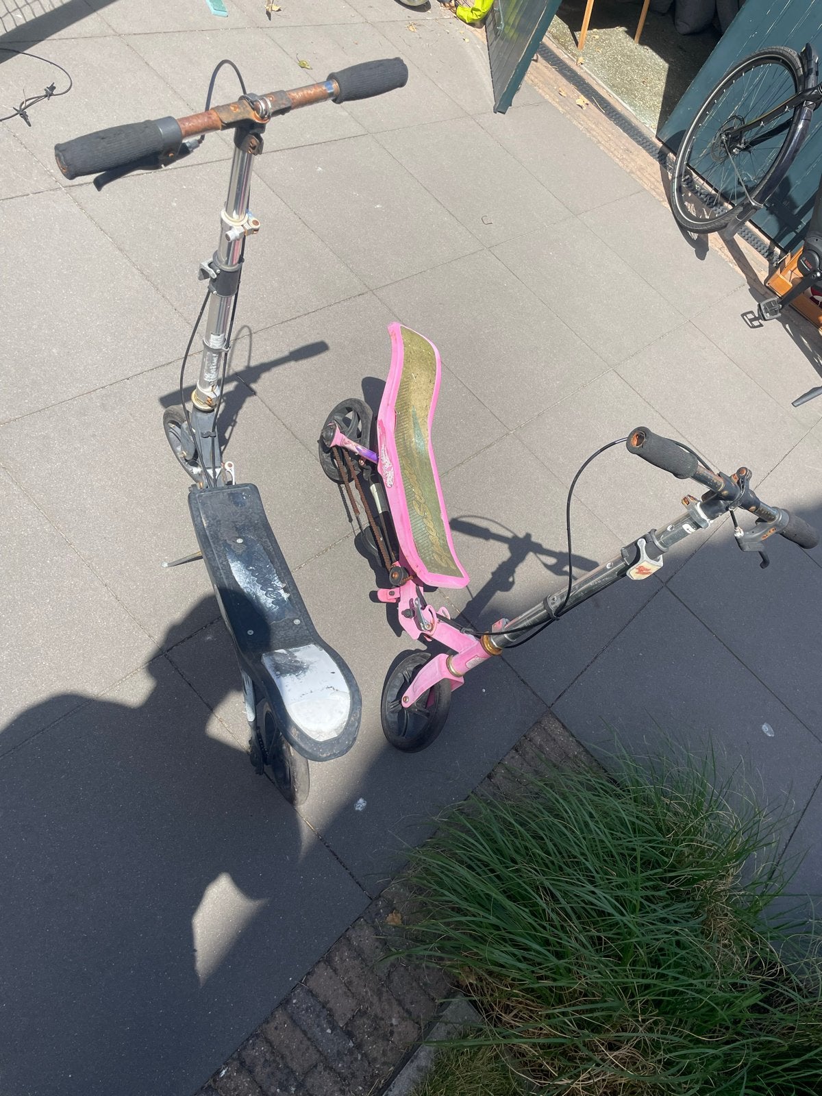 Twee spacescooters - GRATIS, Fietsen en Brommers, Steps, Ophalen, Gebruikt, Gewone step