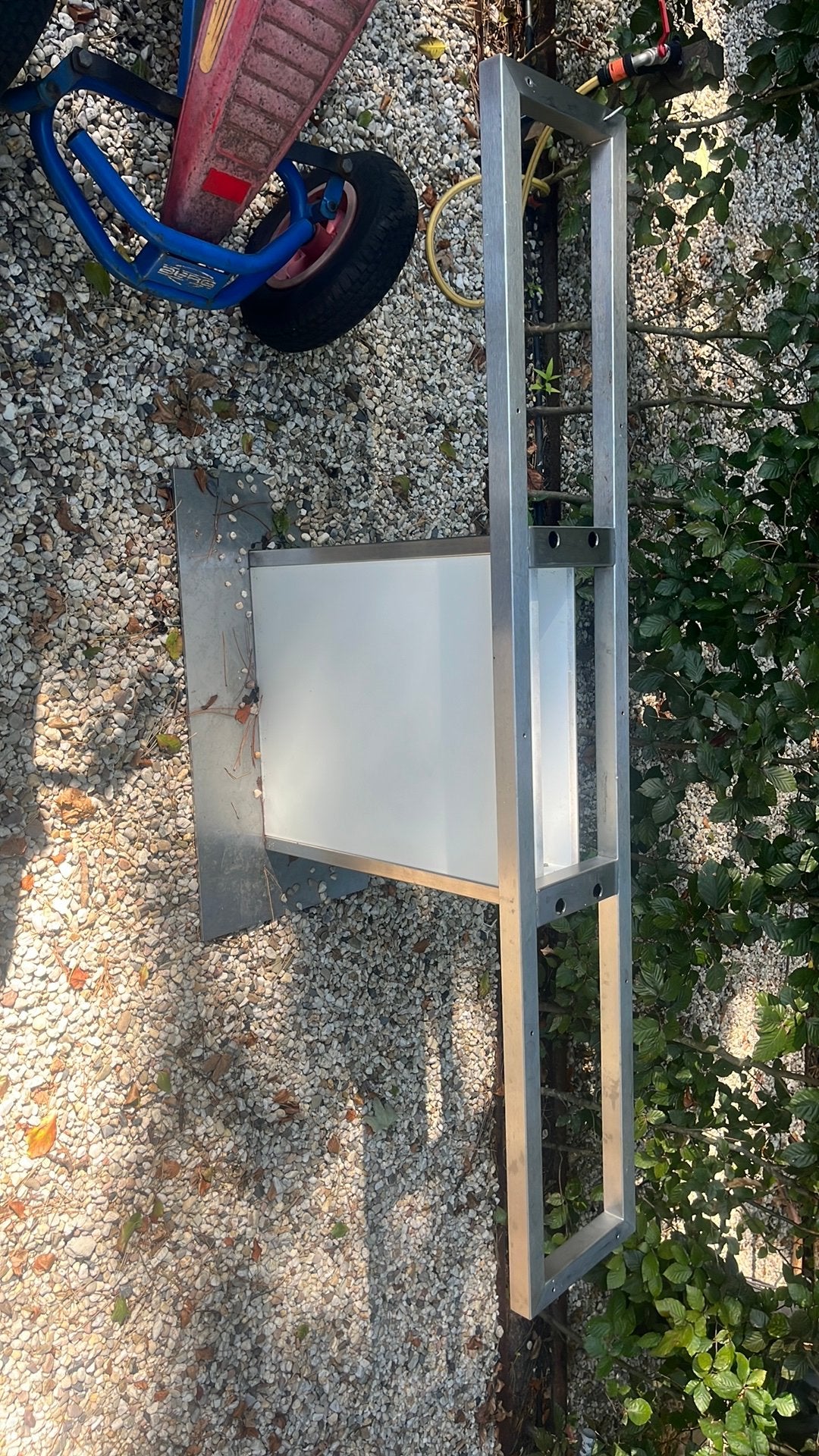 Tafelpoot tuintafel, Ophalen, Gebruikt