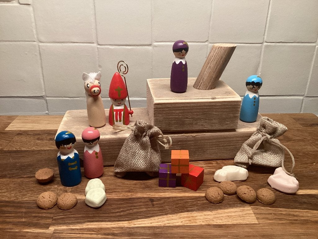 Mooie Sint speelset met houten stoomboot, Ophalen of Verzenden, Nieuw