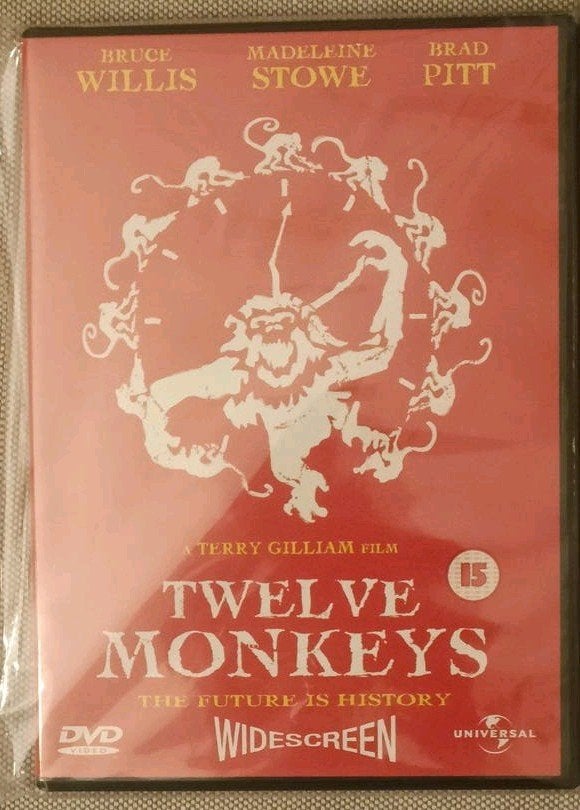 Twelve Monkeys DVD - Bruce Willis, Brad Pitt, Engels, Vanaf 16 jaar, Breedbeeld, Overige genres
