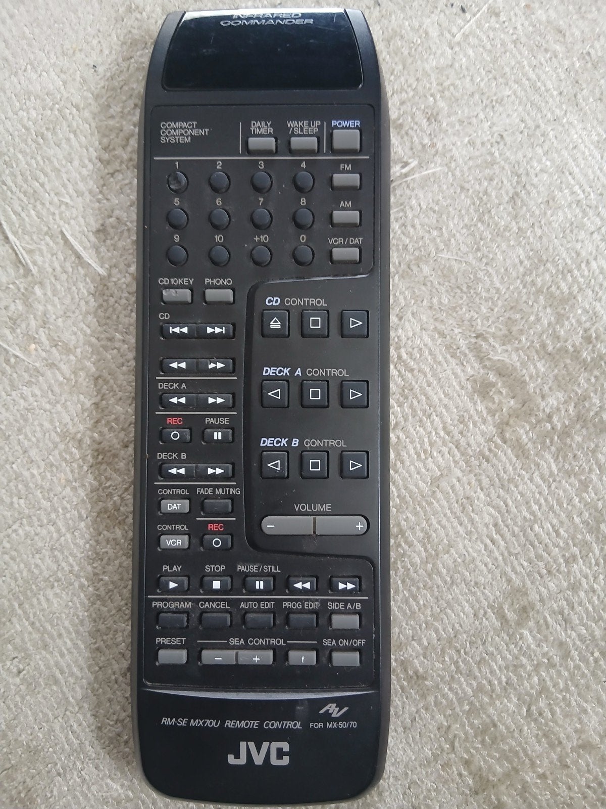 Jvc afstandsbediening  rm-se mx70u, Ophalen of Verzenden, Gebruikt, Origineel, Mediaspeler