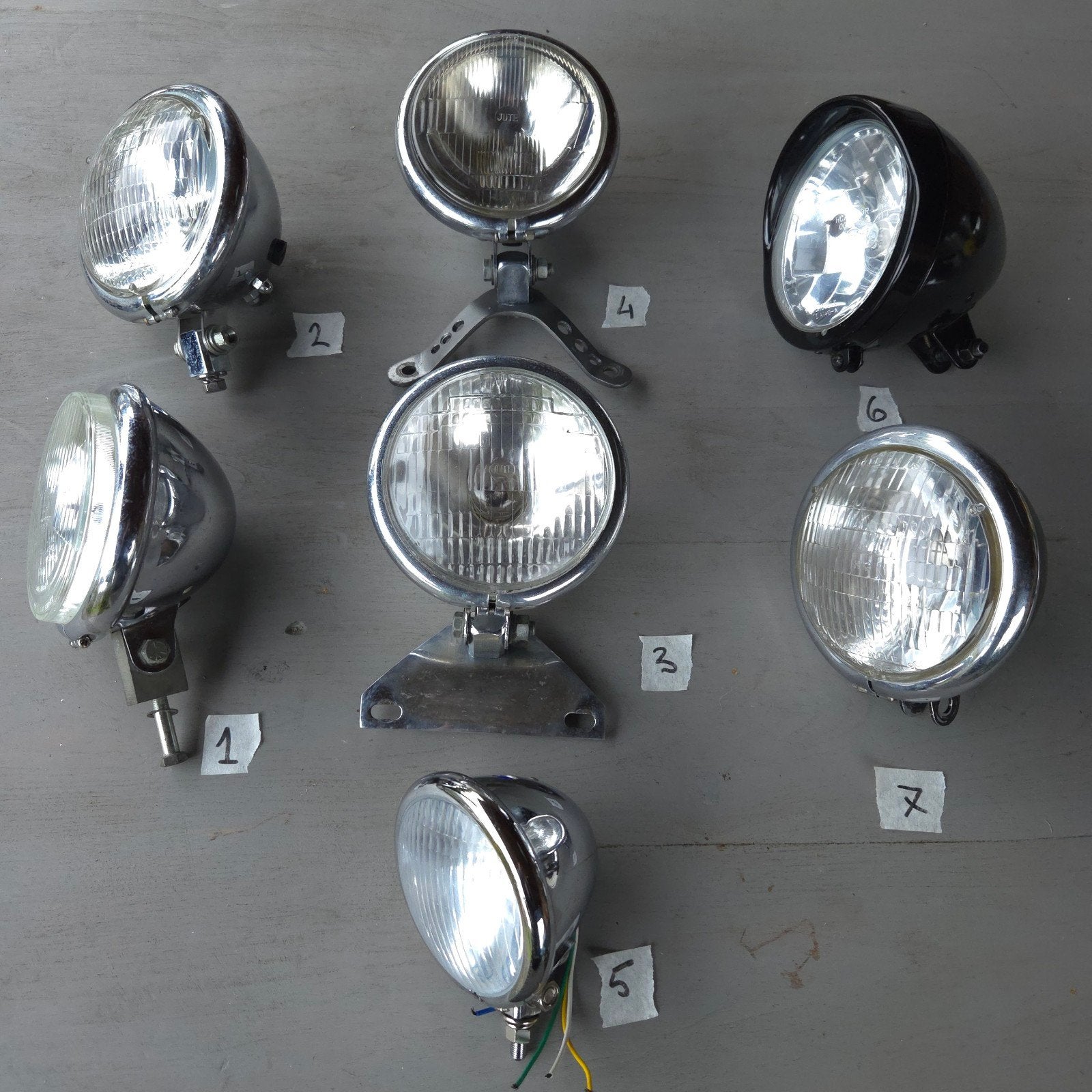 Koplampen voor Harley, Bobber, Chopper of eigenbouw, Motoren, Ophalen of Verzenden