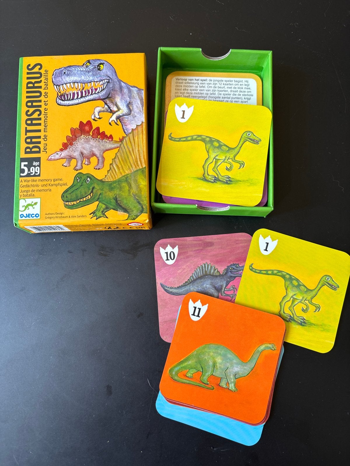 Batasaurs - Memory en gevechtsspel voor kinderen, Een of twee spelers, Ophalen of Verzenden, Zo goed als nieuw