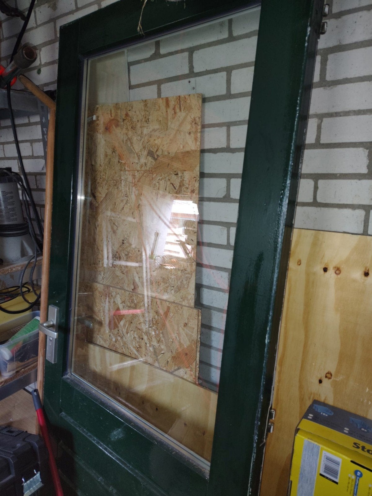 Buitendeur hardhout zonder cilinderslot, Ophalen, Gebruikt, 80 tot 100 cm, Buitendeur
