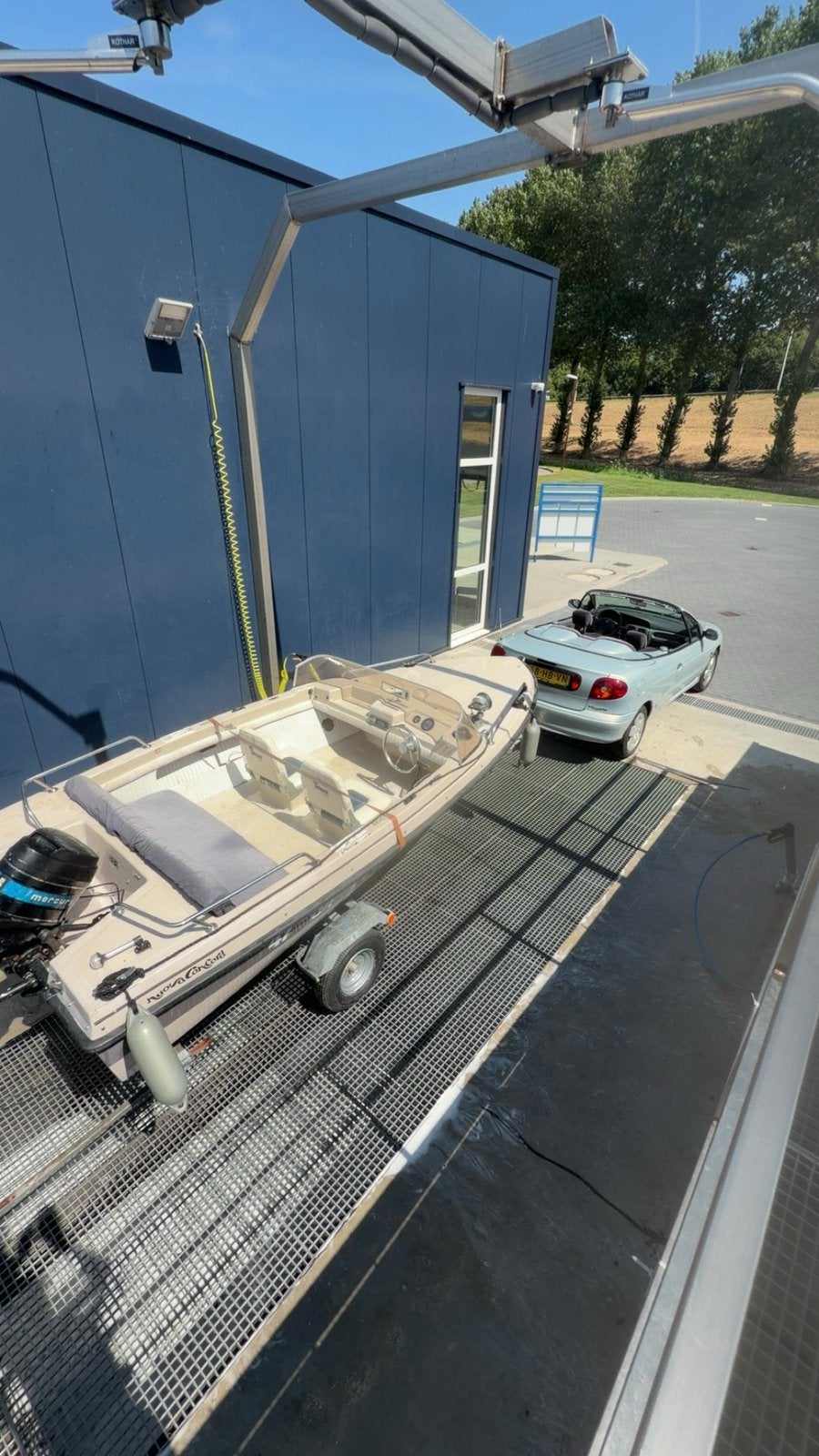 Nuova Concord 430 speedboot uit 1985 + trailer, Ophalen, Zo goed als nieuw