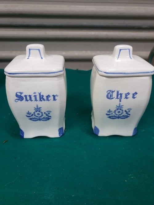 Suikerpot en theepot, brocante, Verzamelen, Retro, Ophalen of Verzenden