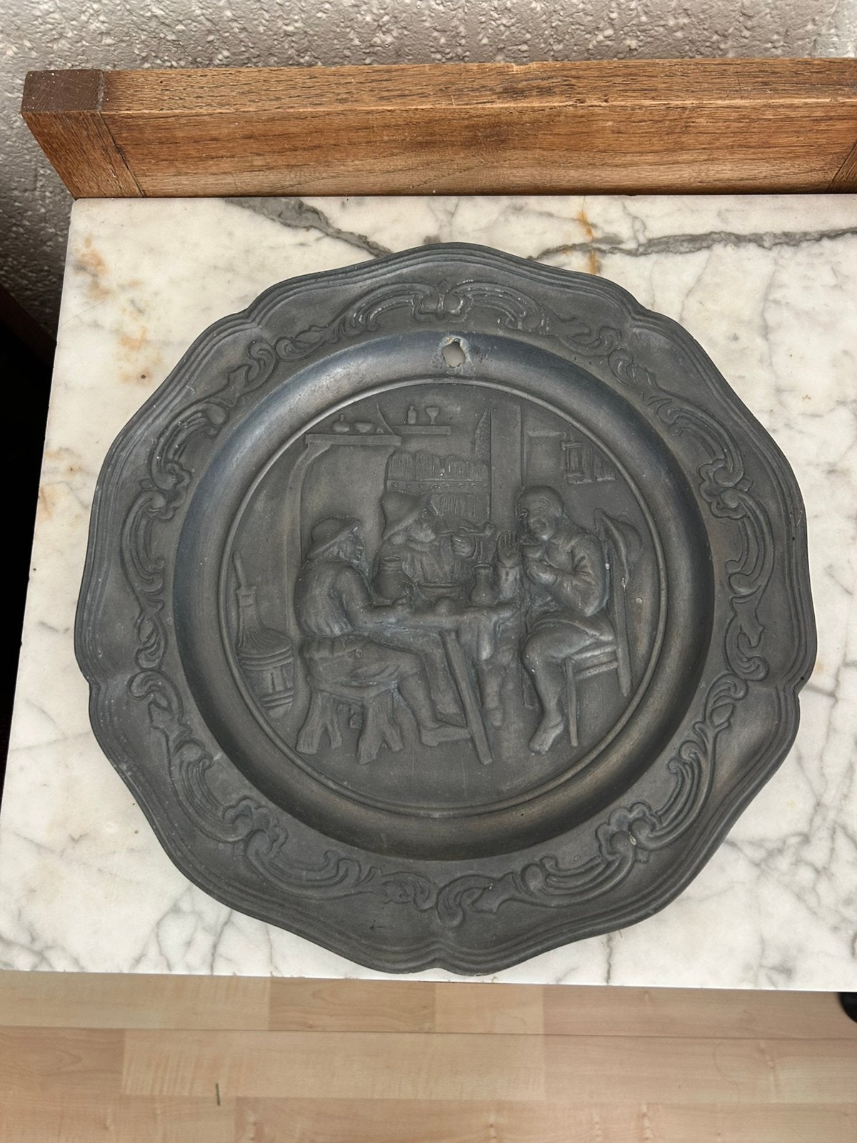 Tinnen bord, Antiek en Kunst, Antiek | Tin, Ophalen
