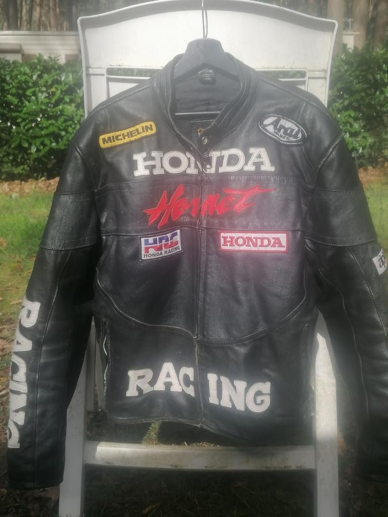 HONDA HORNET Leren Motorjas - XXL - Ruig & Schadevrij, HONDA, Heren, Jas | leer, Ophalen of Verzenden