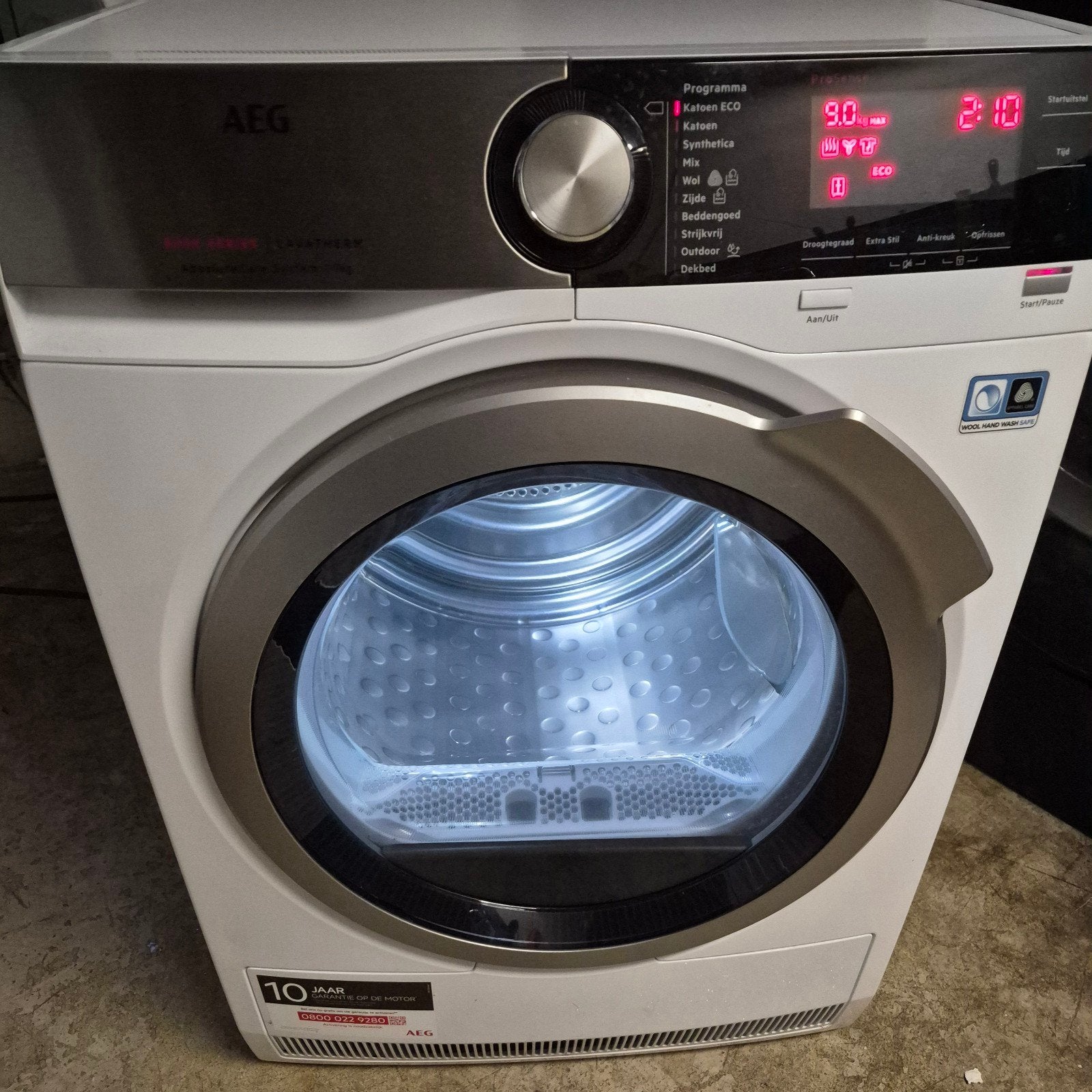 aeg 8000 serie warmtepompdroger, 9kg, A++