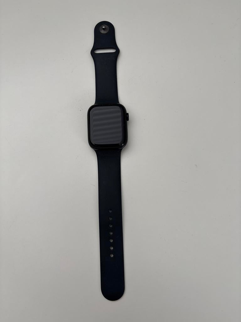 Apple Watch Series 7 45mm Midnight Aluminium GPS, Ophalen of Verzenden, Zo goed als nieuw, Zwart, IOS