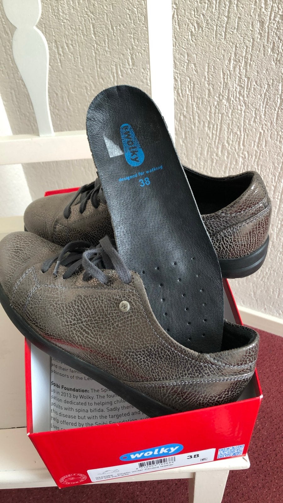 Wolky veterschoen met verwisselbaar voetbed, maat 38, Kleding | Dames, Schoenen, Ophalen of Verzenden, Grijs, Sneakers of Gympen