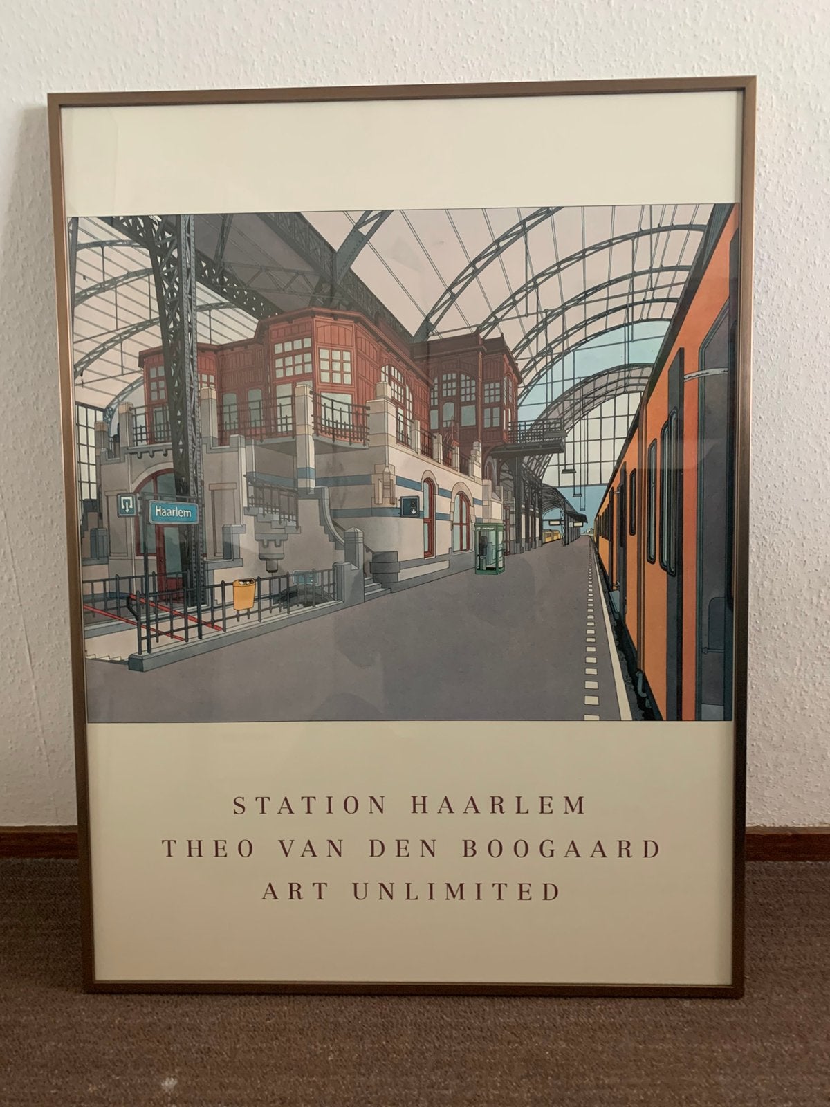 Poster station Haarlem, Ophalen, Zo goed als nieuw, Foto of Poster