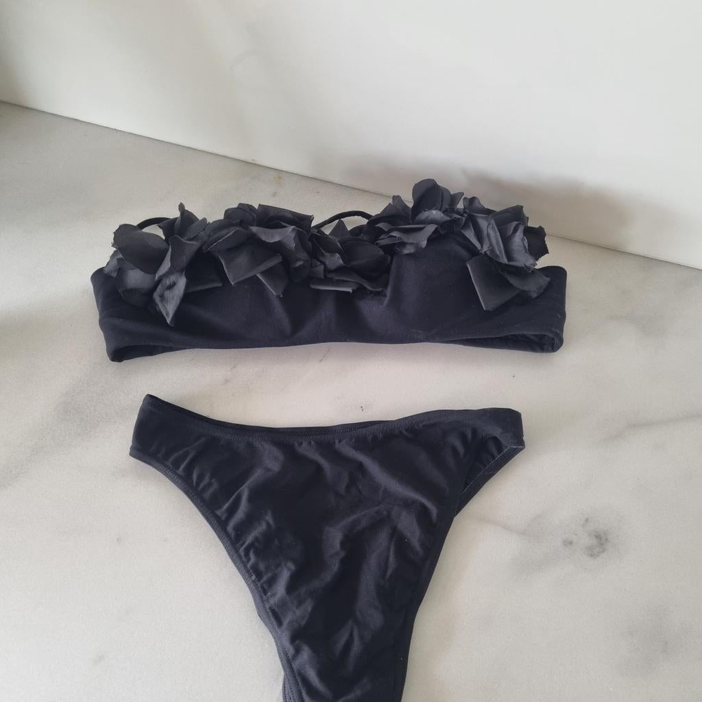 Gottex supergave bikini met bloemenrand, nieuw!, Zwart, Gottex, Nieuw, Ophalen of Verzenden