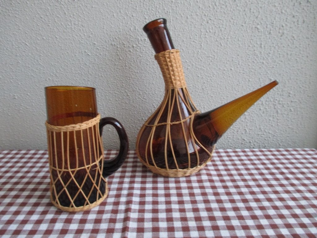 Vintage Karaf en Glas Retro, Verzamelen, Ophalen of Verzenden, Huis en Inrichting