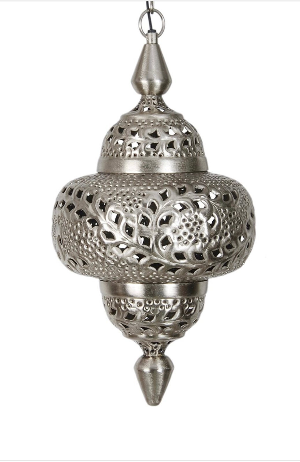 Zilveren oosterse hanglamp, Ophalen of Verzenden, Minder dan 50 cm