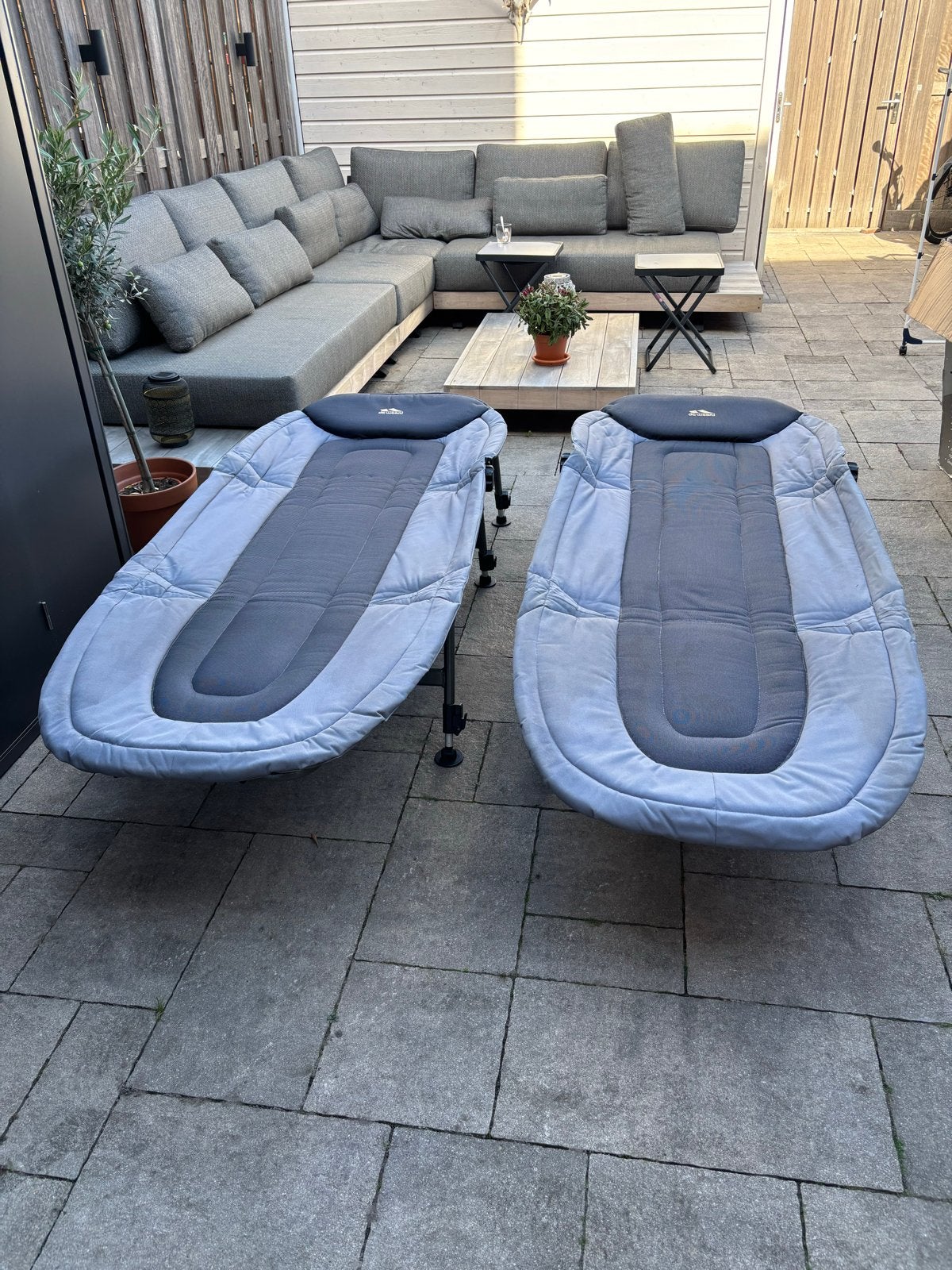 De Waard Gantel opvouwbaar campingbed/ligbed (2 stuks), Ophalen, Gebruikt