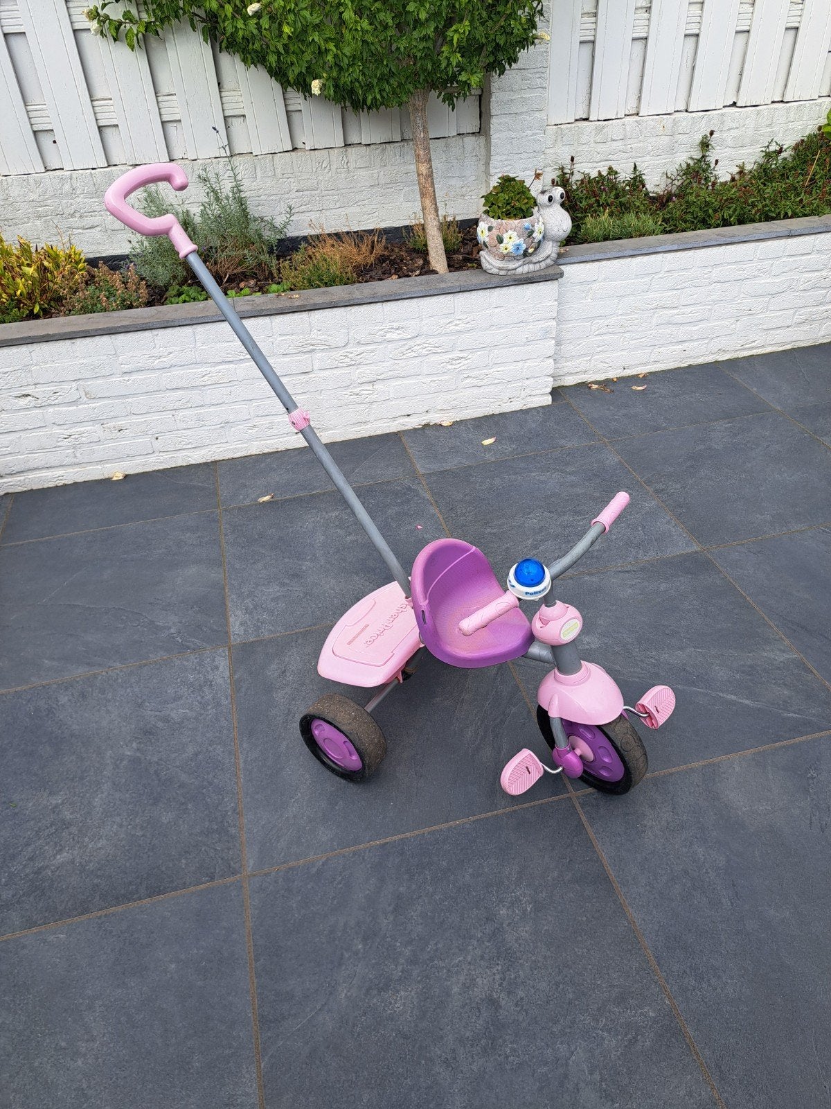 Roze driewieler met duwstang - Fisher-Price, Ophalen, Gebruikt, Fisher-Price, Duwstang