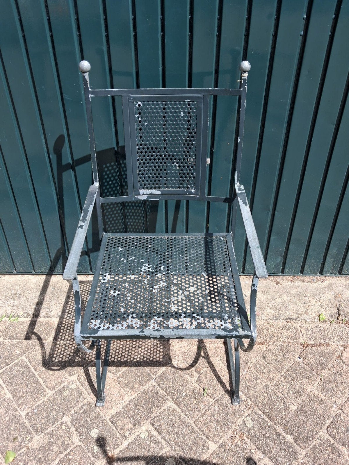 Stoelen van ijzer 4x, Tuin en Terras, Tuinstoelen, Ophalen, Gebruikt, Metaal