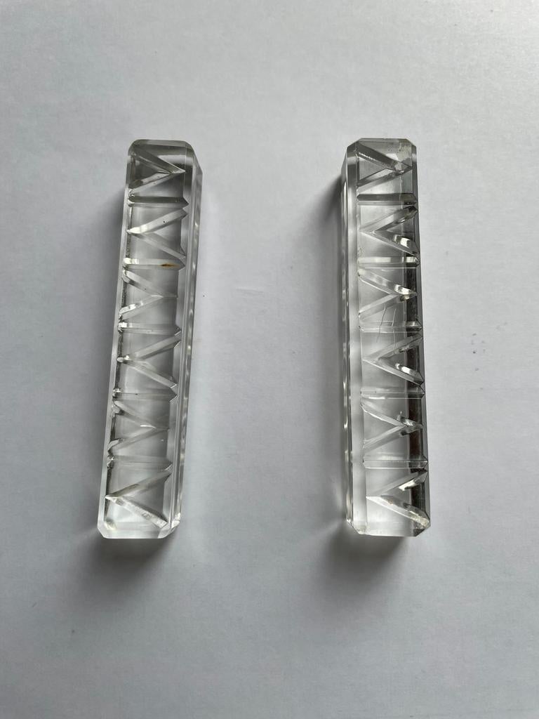 2 messenleggers kristal - antiek, Antiek en Kunst, Ophalen of Verzenden