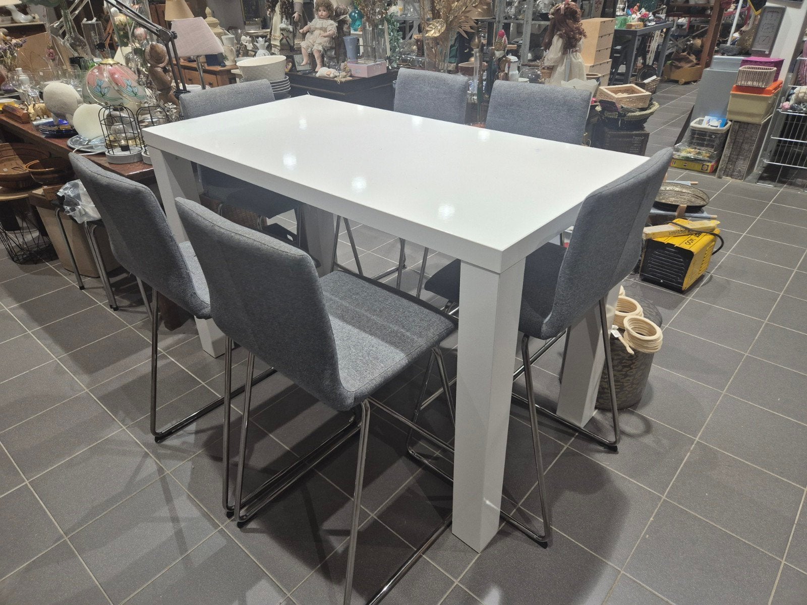 ikea eettafel met 6 stoelen, Ophalen, Onbekend, 50 tot 100 cm, Onbekend