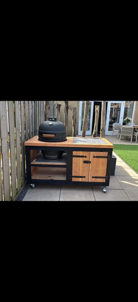 Douglas buitenkeuken voor kamado, Tuin en Terras, Buitenkeukens, Ophalen of Verzenden, Nieuw, Houtskool