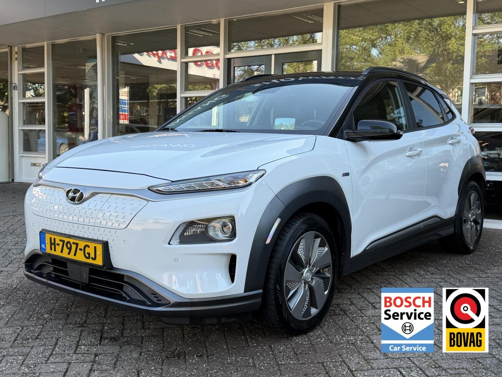 Hyundai Kona EV Premium 64 kWh Camera, Carplay, Climat.., Auto's, Gebruikt, Met garantie (alle), Wit, 64 kWh