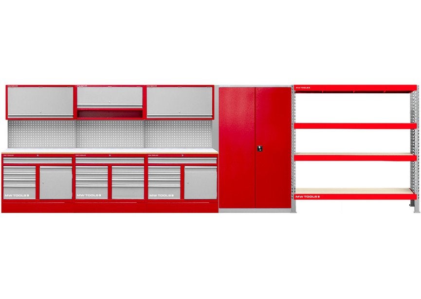 Werkplaatsmeubilair 6,4M met kast en rek MW Tools / Nieuw, Ophalen, Nieuw