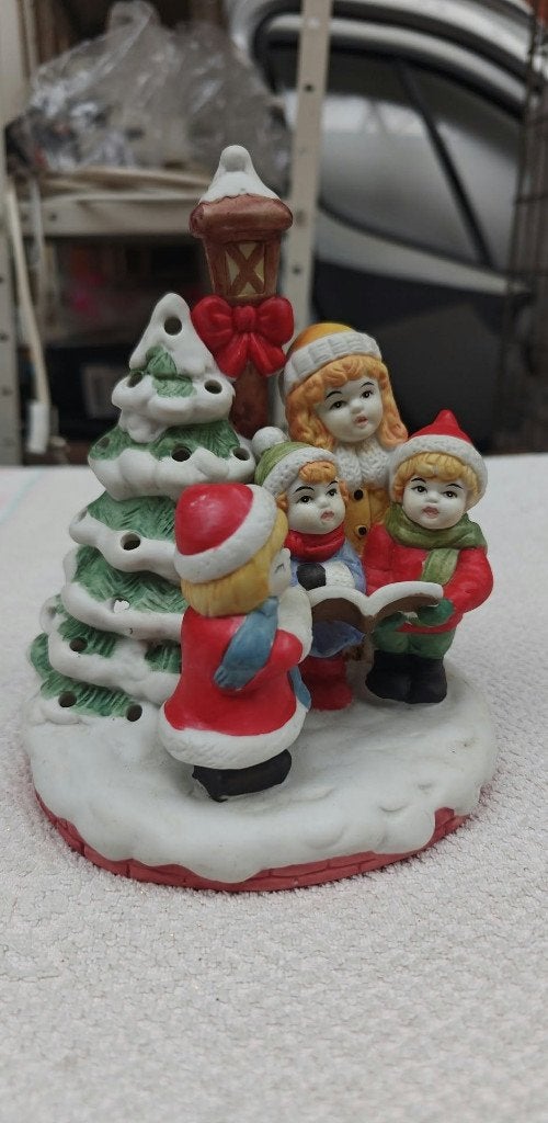 theelicht kerstmis groep zingende kinderen, Diversen, Ophalen of Verzenden, Zo goed als nieuw