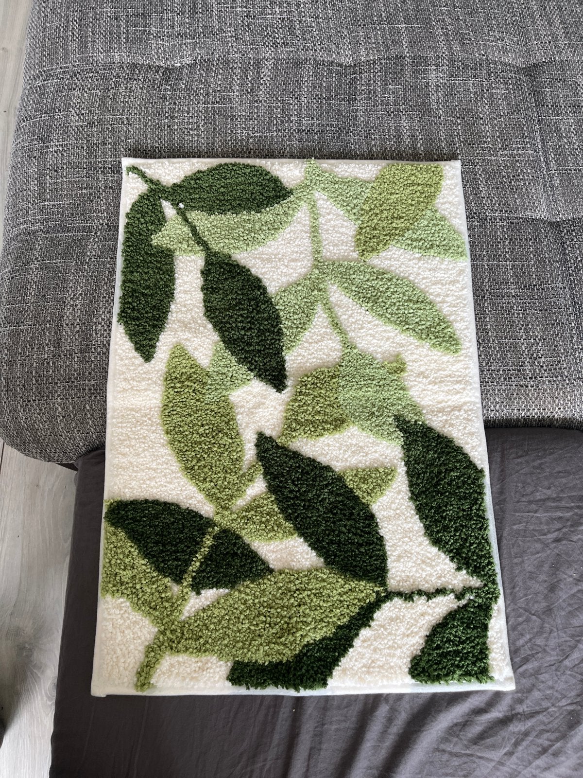 Badkamer kleedje met bladmotief, Ophalen, Gebruikt, Groen, Badmat