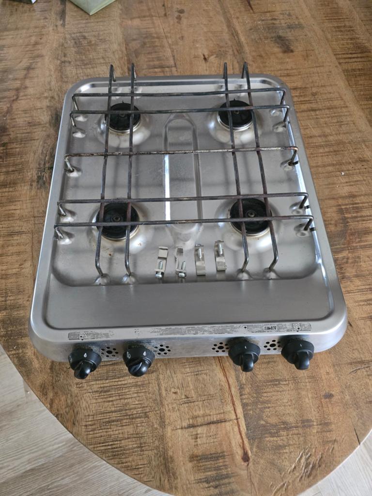 Smeg 4014 Butaan/Propaan Kookplaat - 4 Pitten, Gebruikt, Minder dan 85 cm, Inbouw, Gas