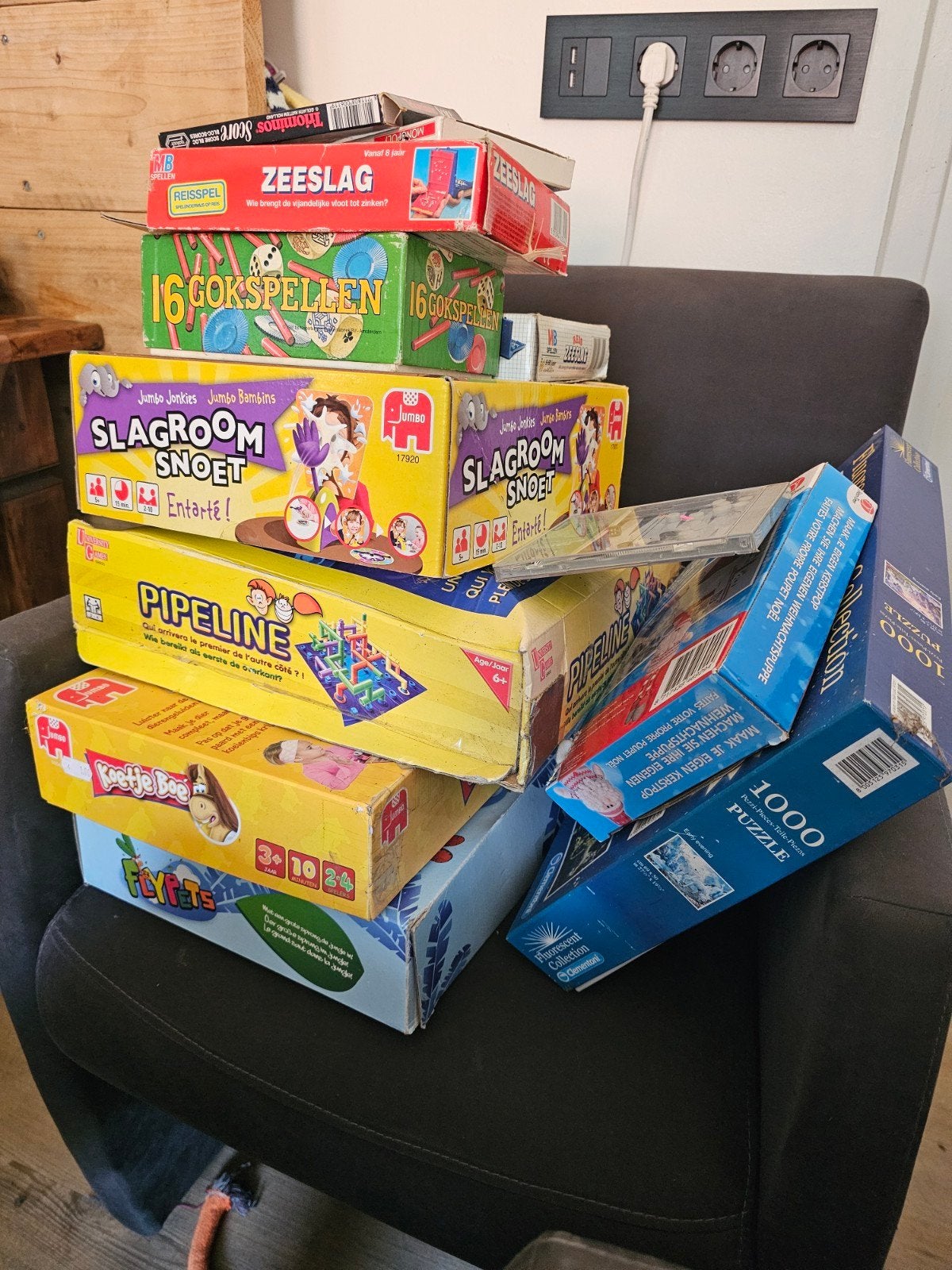 Diverse bordspellen en puzzels - Zeer goede staat, Een of twee spelers, Ophalen of Verzenden, Gebruikt, Jumbo, MB