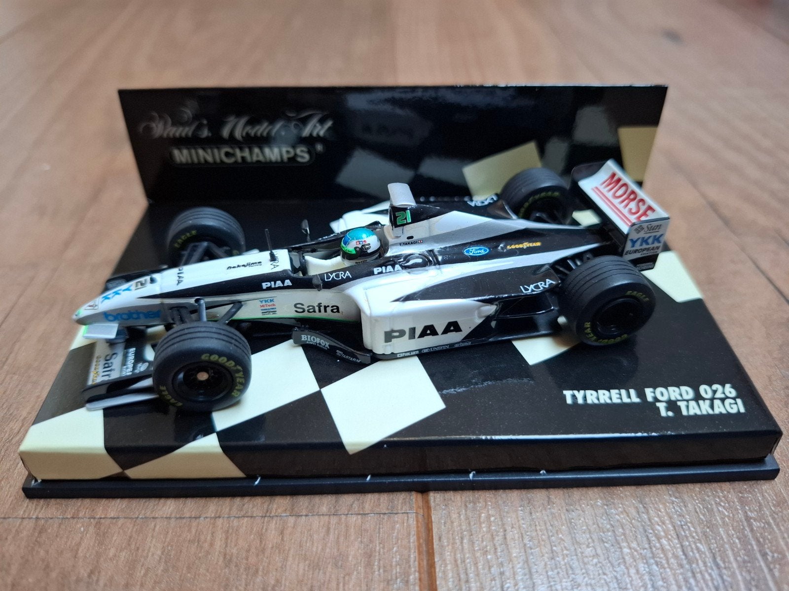 Minichamps Tyrrell Ford 026 T. Takagi Formule 1 model 1:43, Ophalen of Verzenden, Zo goed als nieuw, Auto, MiniChamps