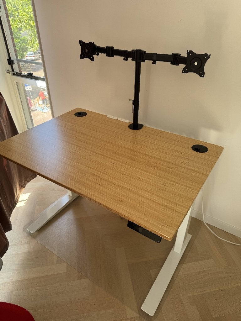 Fully Jarvis Bamboo Standing Desk 120x80, Ophalen, In hoogte verstelbaar, Zo goed als nieuw