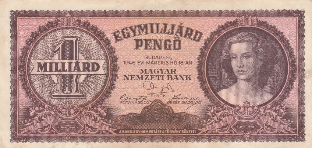 1 Milliard Pengo Budapest 18.03.1946, Ophalen of Verzenden, Hongarije, Los biljet