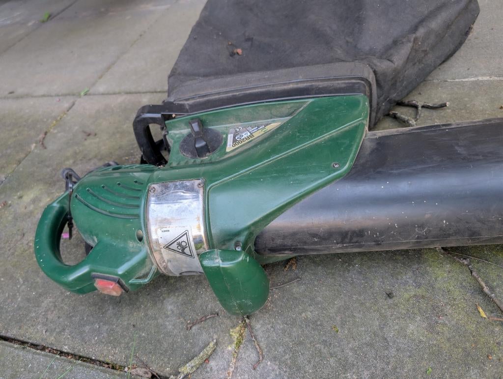 Elektrische Bladblazer Greenway BR2000, Tuin en Terras, Bladblazers, Gebruikt, Handgedragen, Met opvangzak, Elektrisch