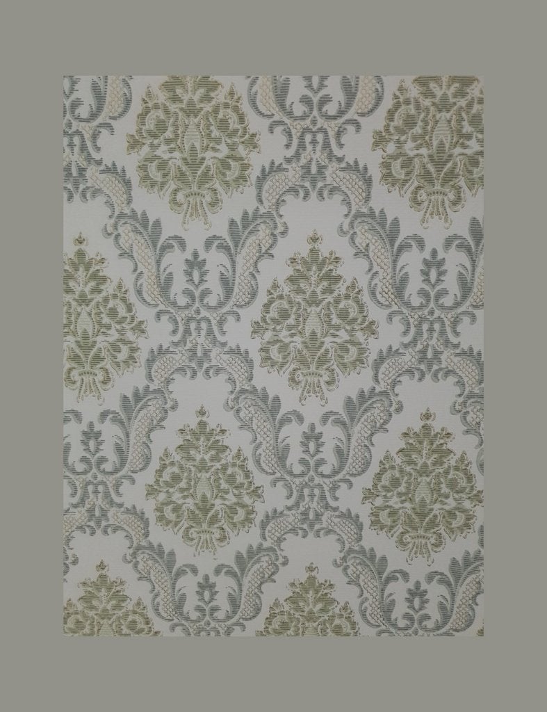 4707 barok vintage behang groen blauw wit 70s klassiek swiet, Verzenden, Wit