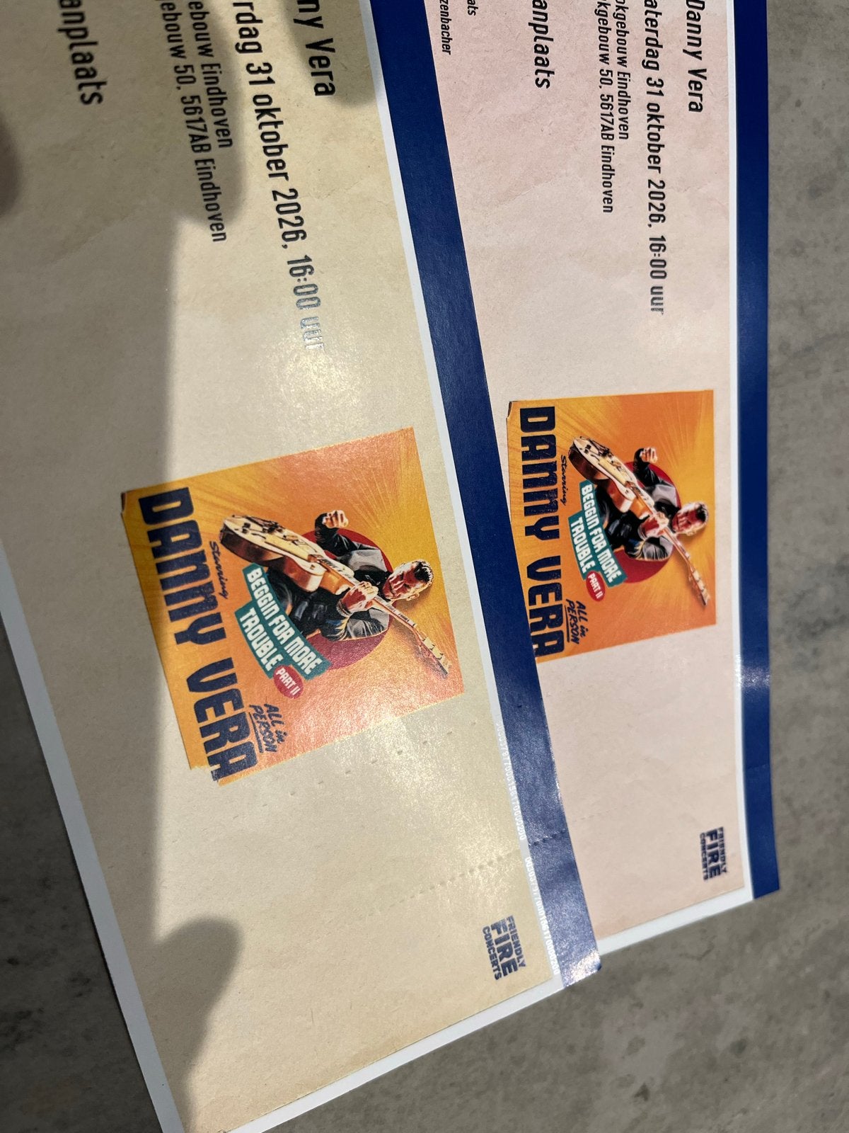 Tickets Danny Vera, Twee personen, Oktober
