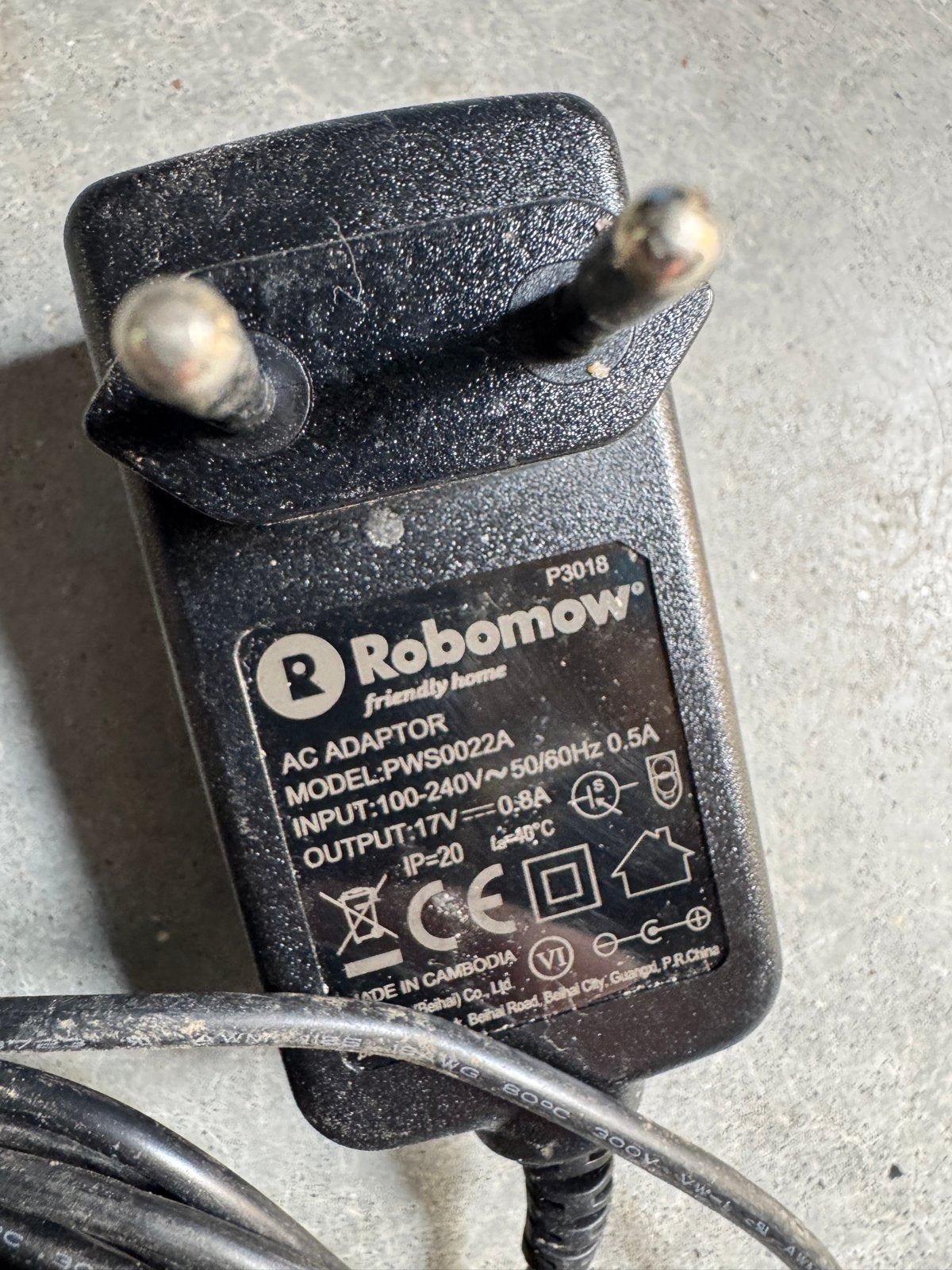 Robomow RX adapter PWS0022A - Oplader voor robotmaaier, Ophalen, Gebruikt