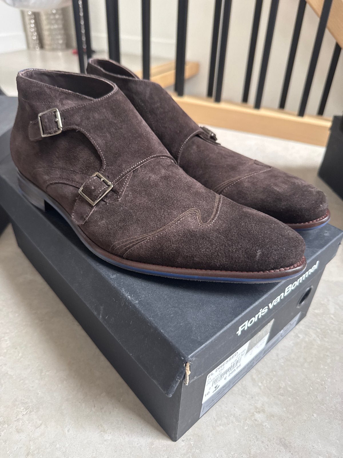 Floris van Bommel suède schoenen maat 10 (G1/2) - Nieuw, Bruin, Nieuw, Ophalen of Verzenden, Veterschoenen