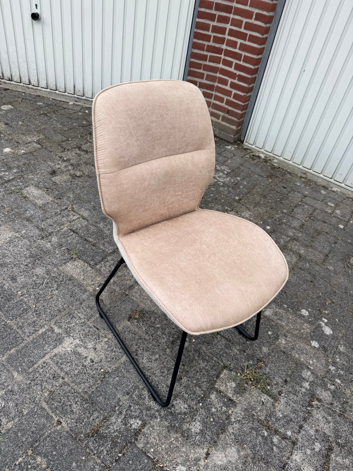 Set van 4 beige eetkamerstoelen - Henders & Hazel, Huis en Inrichting, Ophalen, Overige kleuren, Zo goed als nieuw, Vier