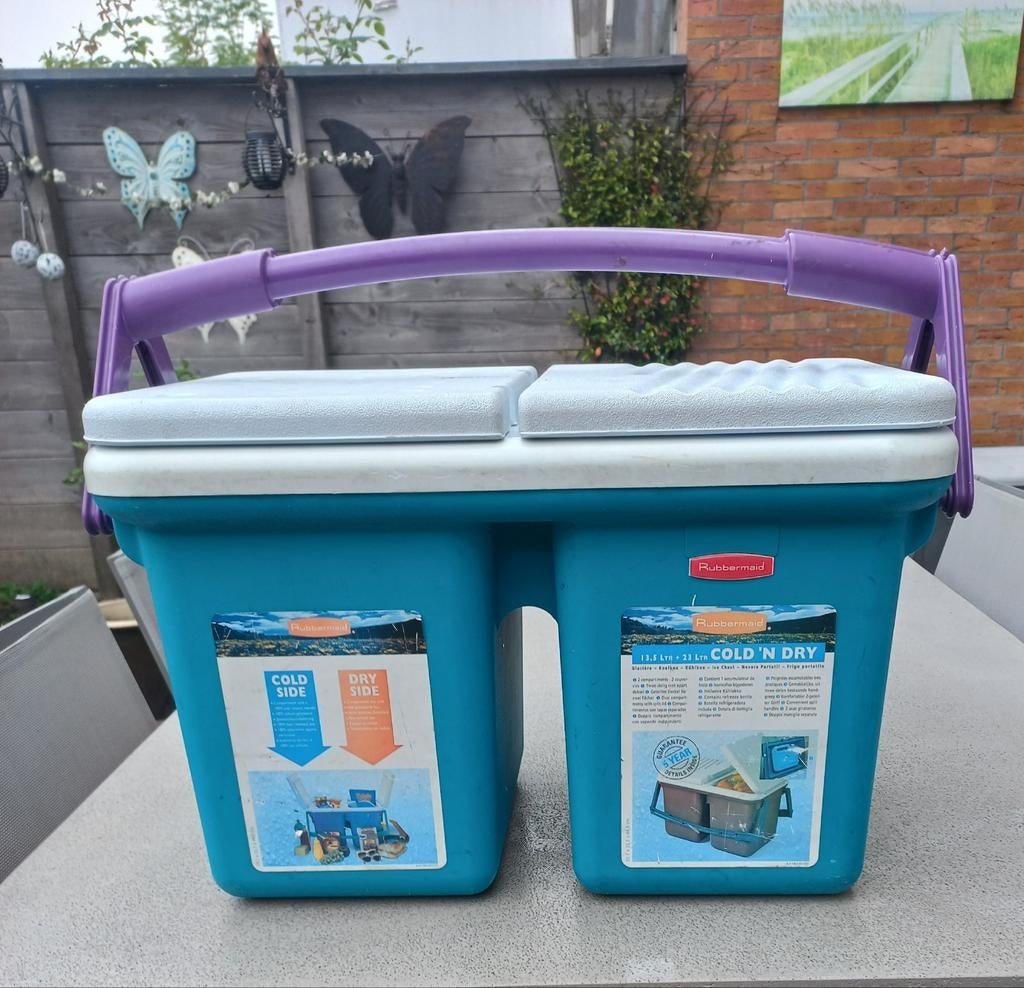 Rubbermaid, dubbele koelbox, Caravans en Kamperen, Ophalen, Koelelement