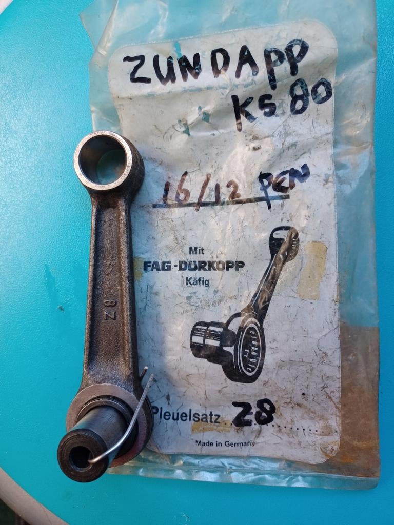 Zundapp KS 80 Drijfstang met big end/lager NOS, Fietsen en Brommers, Ophalen of Verzenden, Nieuw