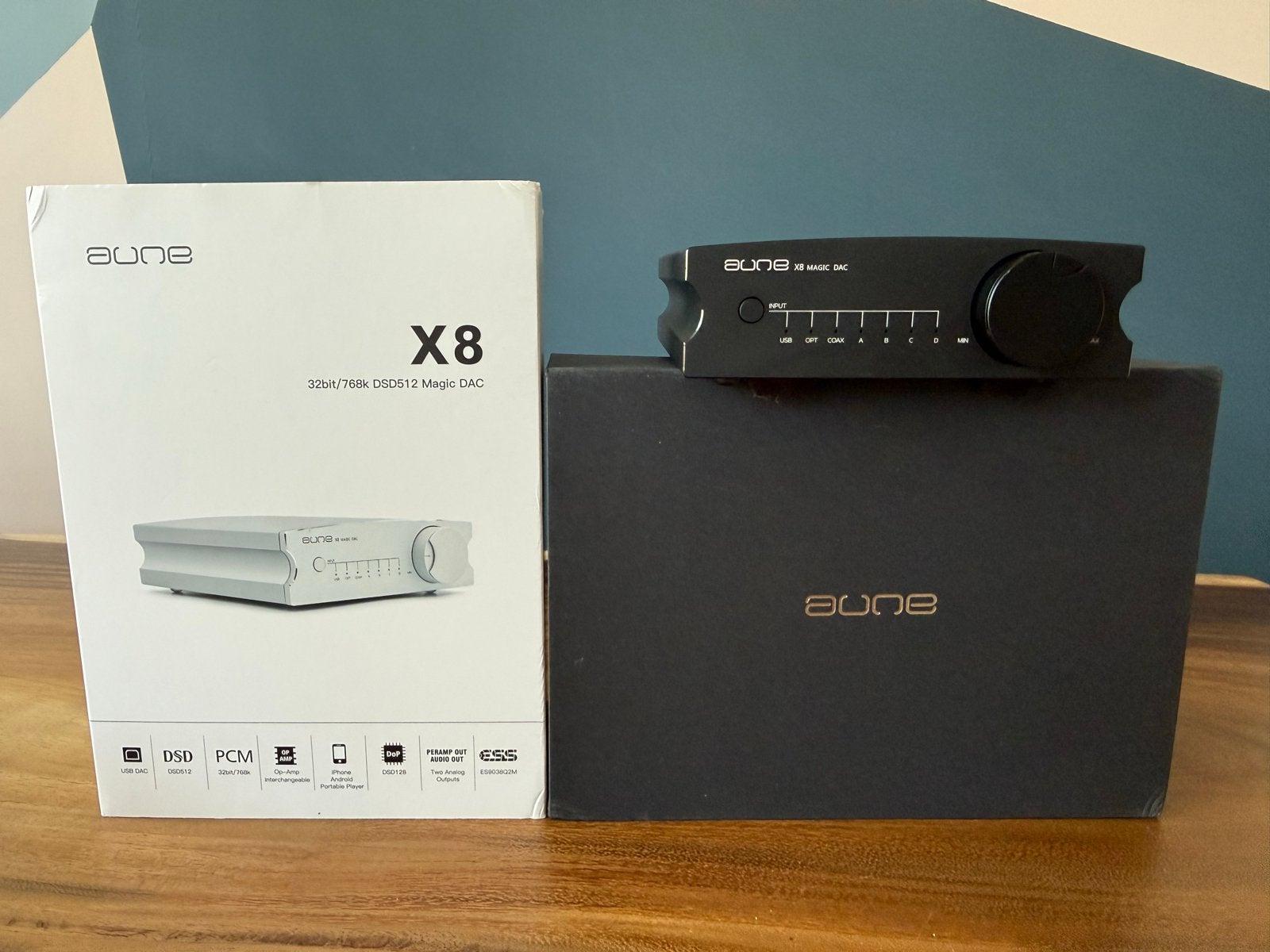 ✅ Aune X8 Magic DAC incl. Sparcos op-amp upgrade + Power upg, Ophalen of Verzenden, Zo goed als nieuw