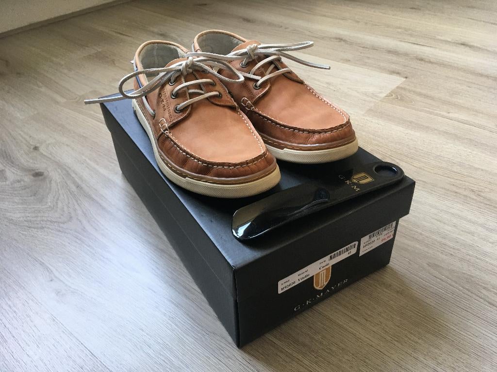 G.K. Mayer leren schoenen maat 41, Bruin, G.K. Mayer, Ophalen of Verzenden, Gedragen