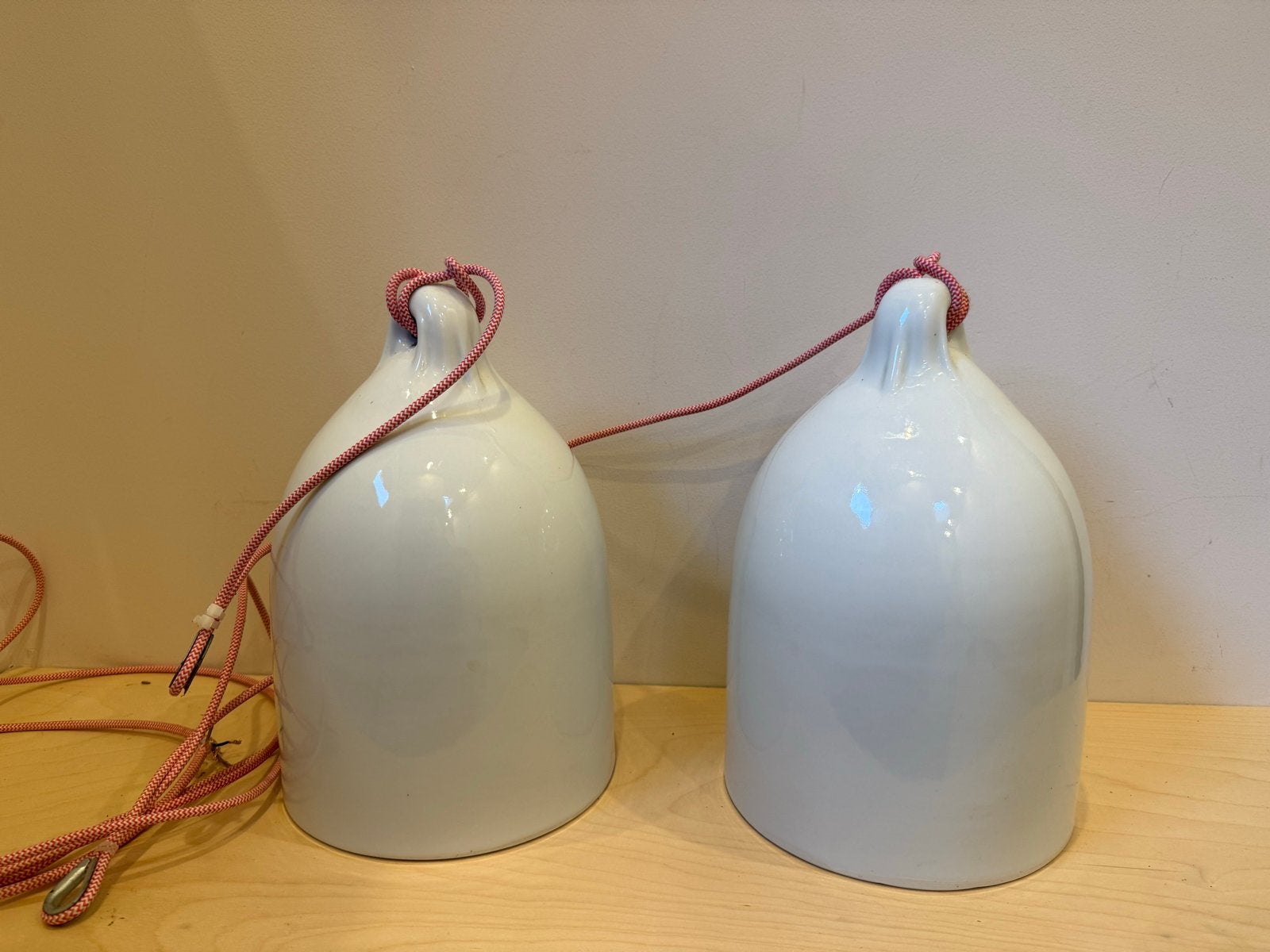 Pols Potten Buffer Hanglamp - Wit Keramiek, Huis en Inrichting, Lampen | Hanglampen, Ophalen, Zo goed als nieuw, Keramiek, E27 (groot)