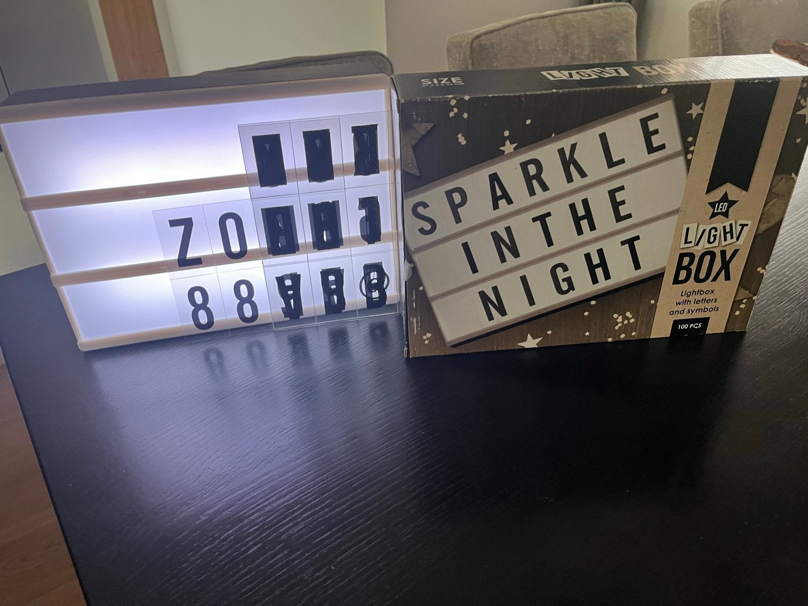 LED Light Box met letters en symbolen - Nieuw in doos, Nieuw, Kunststof, Ophalen of Verzenden, Modern